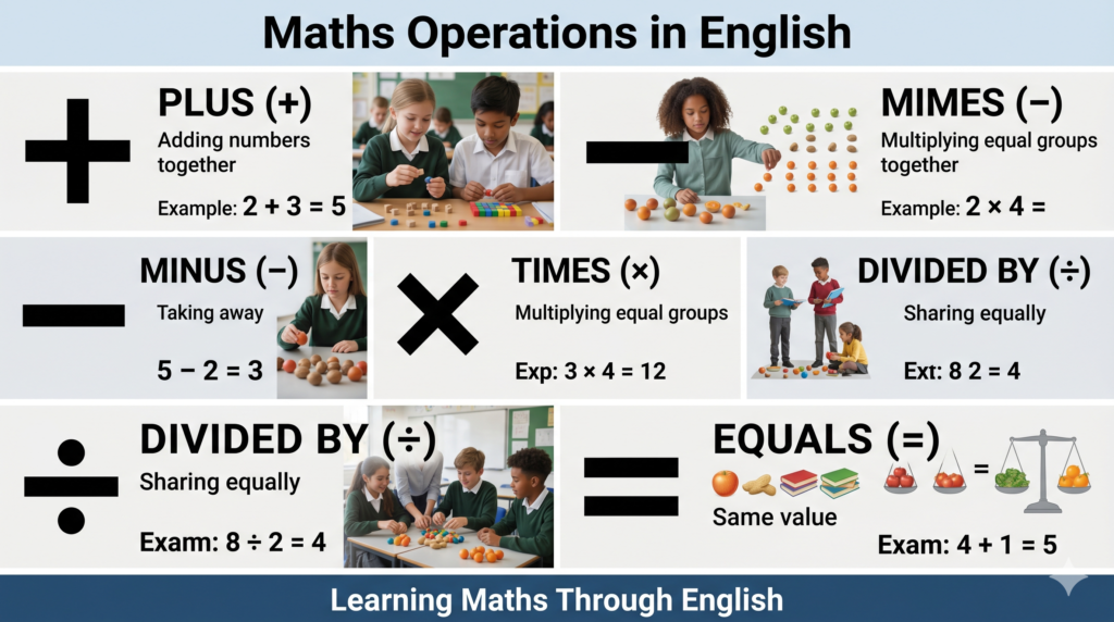 Math operations in English
