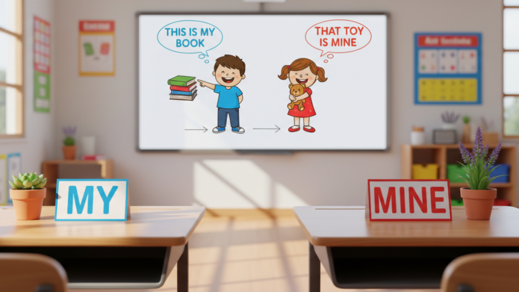 Possessive Pronouns and Adjectives: My or Mine Explained Clearly